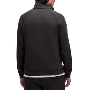 Men's Burgundy Quarter Zip Knitted Pullover <b>Sweater</b> Regular Sleeve <b>Fleece</b> Sweatshirt for Autumn Winter - Product Image 6
