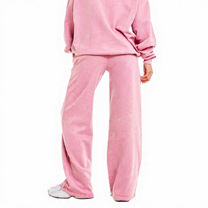 Conjunto de Sudadera Oversize con Efecto Ácido y Pantalones Anchos para Mujer – Chándal de Felpa Suave 100% Algodón de Alta Calidad - Product Image 5