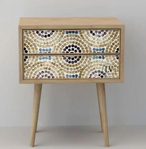 Best choice modern cabinet MOP mother of pearl storage cabinet for home decor bedside wholesale from Vietnam - Product Image 1