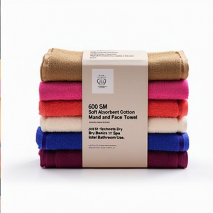 Serviette de bain et de visage en coton doux et absorbant 600 GSM, 28x56 pouces, avec technologie de séchage rapide pour spa et hôtel - Product Image 2