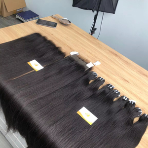 Cabello Humano Vietnamita de Lujo Sedoso al Mejor Precio al por Mayor, No Remy, Premium, Trama de Piel, Doble Paquete, Liso Extremo, 8-28 Pulgadas - Product Image 1
