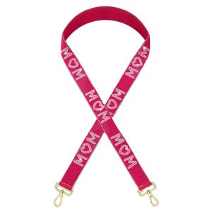 Correas para bolso con cuentas de semillas de oro blanco personalizadas para mamá, accesorio de moda 'Hook Em Horns', correa para monedero con cuentas - Product Image 1