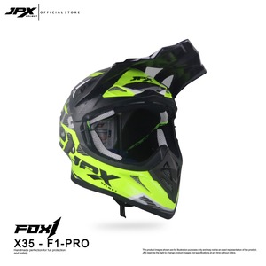 หมวกกันน็อค JPX Fox1 Motif X 35 Supermoto Cross มอบการปกป้องที่เหนือกว่าและดีไซน์โดดเด่นเพื่อประสบการณ์มอเตอร์ครอสสุดยอด - Product Image 3
