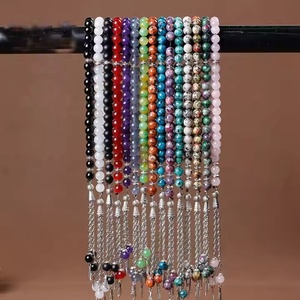อัญมณีธรรมชาติมุสลิม tasbih ของ33 BDS หินธรรมชาติสำหรับจิตวิญญาณความสงบสุขและ tranquality - Product Image 1