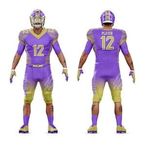 Tenue d'équipe de football américain pour adultes, respirante, grande taille, manches courtes, séchage rapide, ensembles imprimés, style unique, prix abordable - Product Image 4