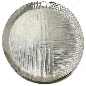 Assiettes texturées dorées, plateau rond en métal martelé, plateau décoratif, bol à salade de fruits, décoration de table de luxe pour mariage et fête - Product Image 5