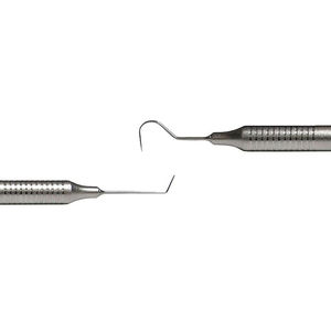 Embouts d'exploration dentaire à double extrémité 23-6, en acier inoxydable trempé à ressort, réutilisables, affûtés manuellement, haute tolérance, DM2406, argent - Product Image 2