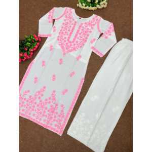 Conjunto Elegante de Top y Pantalón Plazzo con Bordado para Mujer - Product Image 3