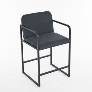 Set Moderno di 2 Sgabelli da Bar Alti, Comode Sedie da Pranzo Imbottite in PU con Struttura in Metallo e Braccioli - Product Image 4