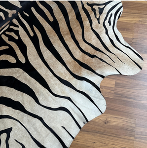 Alfombra de piel de vaca con estampado de cebra y leopardo, piel natural con pelo, alfombra de cuero genuino con estampado animal, decoración para sala de estar, venta al por mayor - Product Image 5