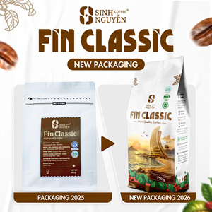 เมล็ดกาแฟแท้ 90% โรบัสต้า 10% อาราบิก้า คั่วกลาง-เข้ม รสหวาน พรีเมียม OEM บรรจุภัณฑ์ขนาดใหญ่ 1 กก. ผลิตจากโรงงานในเวียดนาม - Product Image 2