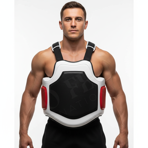 Protector de Pecho Premium para Artes Marciales con Correas Ajustables para Taekwondo, Karate, MMA, Chaleco de Entrenamiento de Marca Personalizada - Product Image 3