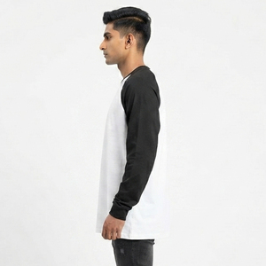 Oversize Raglan T Shirts Men <b>Drop</b> Shoulder Long Sleeve Street Style Tee 100% Cotton Fully Customized Men's Sport T Shirts - Product Image 4