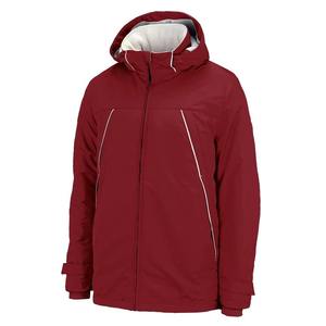 Custom Logo Men Winter Outdoor Casual Canvas Zipper <b>Waterproof</b> Windproof Hooded Windbreaker Hiking Raincoat OEM Service <b>Grey</b> - Product Image 4