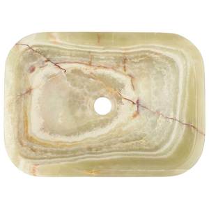 Green Onyx Oval Shaped Vessel Sink Natural <b>Stone</b> Basin Brushed Finish Fire Resistant 5-Year Warranty Modern Kitchen Dining - Product Image 5
