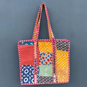 Quilted Cotton Bucket Tote Bag Jungle Print <b>Boho</b> Style Water Resistant Foldable Eco-Friendly Large Capacity - Product Image 1