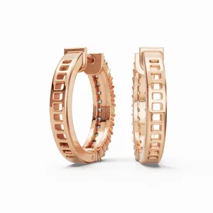 Pendientes de Aro con Diamantes Brillantes de Diseño Moderno, Pendientes de Diamantes de Corte Redondo, 52 Piezas de Pendientes de Diamantes para Mujer - Product Image 2