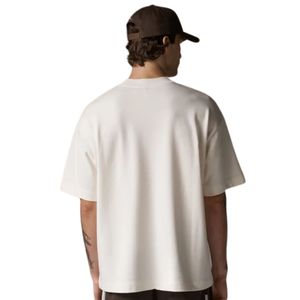 Men Oversized Neutral T Shirt Short Sleeve Crew Neck Cotton Casual Streetwear Top <b>Small</b> <b>Chest</b> Logo Print Summer Tee - Product Image 6