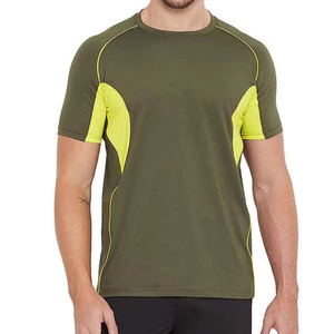 T-shirts pour hommes, dernier style, OEM ODM, design personnalisé, t-shirt en coton pour hommes, haut de gamme, uni, col rond, fitness, été. - Product Image 5