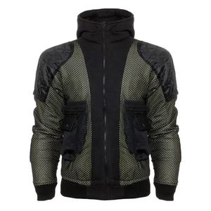 Black Biker <b>Hoodies</b> Waterproof <b>Motorcycle</b> <b>Hoodie</b> Custom Made Cotton Fleece with 2 Level Pads Back Logo Printed Motorbike Jacket - Product Image 6