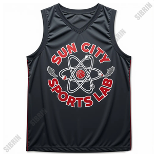 Maillots et shorts de basket personnalisés Sibrin |   Logos d'équipe, noms, numéros |   Kit respirant en polyester sublimé réversible à séchage rapide - Product Image 6