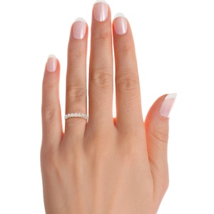 แหวนเพชรผู้หญิงทรงหลวมได้รับการรับรองจาก IGI ในอินเดีย - Product Image 3