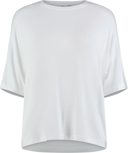 Blusa Larga Casual de Verano para Mujer, Holgada, con Hombros Descubiertos, Manga Murciélago, Cuello Redondo, Bordada, de Spandex, Negra - Product Image 1