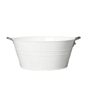 <b>Beverage</b> <b>Tub</b> With Handle Custom Logo Print Metal Champagne Wine Cooler Galvanized Large 5 Litre Capacity <b>Ice</b> <b>Bucket</b> Event Supply - Product Image 1