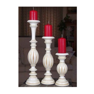 Porte-bougie en bois vintage, décoration charmante pour la maison, centre de table pour la salle à manger, le salon et les soirées romantiques - Product Image 6