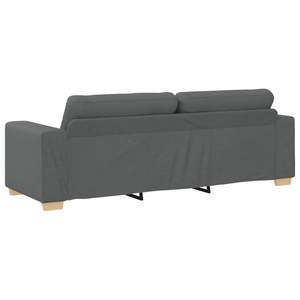 Sofá de 3 Plazas Gris Oscuro 220x78x80 cm en Tela para Salón - Product Image 6