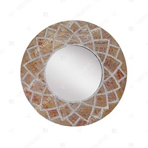 PALAZZO Gothic Floral Medallion Mosaic Inlay Home Accent Collection Side <b>Table</b>, Mirror, Photo Frame & Tray Box - Product Image 3
