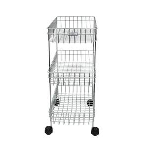 Panier de rangement décoratif en métal industriel, organisateur durable pour le rangement dans le salon - Product Image 2