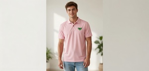 Polo violet personnalisé pour homme, brodé, anti-humidité, à manches courtes, pour le golf, uniforme, tenue décontractée professionnelle, haut de travail - Product Image 4