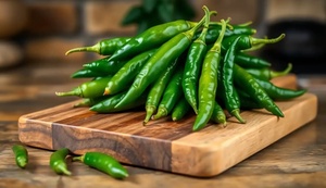 Chile Verde Fresco, Pimiento Picante Largo, Vegetal Entero para Cocinar y Servir Alimentos - Product Image 4