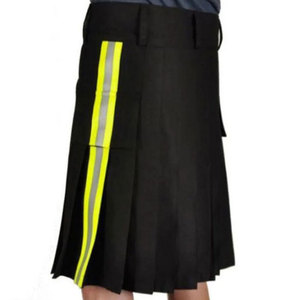 Kilt de Bombero Escocés con Reflectores Visibles y Bolsillos Cargo Modernos - Product Image 1