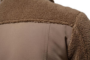 Veste polaire pour homme avec col montant en tissu chaud, poches latérales, veste d'extérieur légère pour les voyages et la randonnée en hiver - Product Image 2