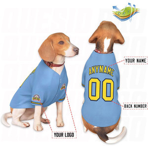 เสื้อเจอร์ซีย์สุนัขสุดหรู ระบายอากาศได้ดี ผลิตจากผ้าโพลีเอสเตอร์ตาข่าย สำหรับฤดูหนาว ฤดูใบไม้ผลิ ฤดูร้อน เหมาะสำหรับเล่นกีฬา ลายเรียบๆ พร้อมปักชื่อ เบอร์ และโลโก้ - Product Image 3