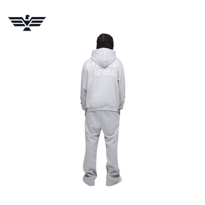 Men's Grey Anti-Pilling Polyester/Cotton <b>Zip</b> <b>up</b> <b>Hoodie</b> with <b>Skeleton</b> Ribcage and Broken Heart Print Streetwear Sweatshirt - Product Image 6
