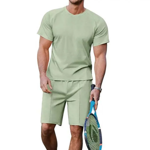 High Quality Polyester/Cotton <b>Blend</b> Men Twin Set 2026 Latest Design Wholesale Customized Printed Sublimation Design Color Size - Product Image 1