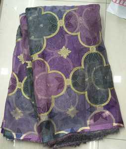 Soft PA Coated Heavyweight Woven Organza Sequence Work <b>Fabric</b> Women Dress Saree Lehenga Choli Designer Embroidery Craft Material - Product Image 5