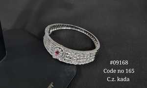 CZ Brass Filigree <b>Cuff</b> Bangle Rhodium Plated Pink Blue Stone Women's <b>Bracelet</b> Open Handmade Jewelry Gift Adjustable - Product Image 5