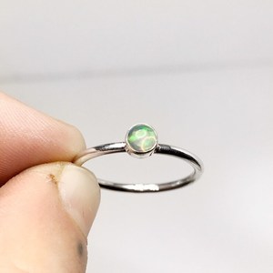 Anillo de ópalo etíope, plata de ley 925, hecho a mano, piedra preciosa de nacimiento de octubre, regalo de joyería para mujer - Product Image 2