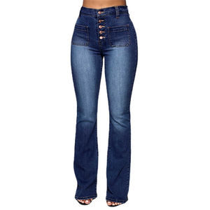 Jeans Casuales de Mezclilla para Mujer, Estilo Urbano, con Abertura Lateral, 100% Algodón, Rectos, Ecológicos, Transpirables, Tallas Grandes, Alta Calidad - Product Image 4