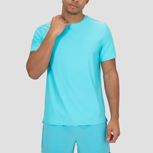 Conjunto Deportivo de Verano para Hombre, Corte Ajustado, Casual, Color Sólido, Manga Corta, Cuello Redondo, Spandex/Algodón, Secado Rápido, Camiseta y Pantalones Cortos - Product Image 5
