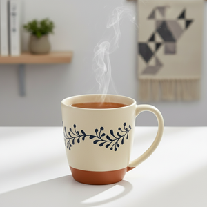 สินค้าคุณภาพพรีเมียม 3461045-0.23 ชุดถ้วยและจานรองทำจากเซรามิก ลายพิมพ์พฤกษศาสตร์ ผิวด้าน - Product Image 1