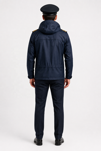 Uniformes de Piloto de Aerolínea Personalizados OEM ODM |   Conjunto Completo Premium a Medida para Hombre de Manga Larga |   Fabricante | Conjunto de Chaqueta Impermeable para Lluvia - Product Image 4