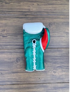 Customized No Boxing No Life Canelo White Red Green Real Cowhide Leather Boxing Gloves Mexican Style Lace-Up Lightweight - Product Image 5