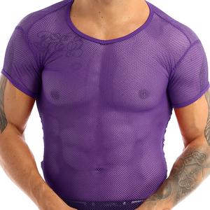 Men's Front Logo Knitted Mesh Fitness <b>T</b>-<b>Shirt</b> Breathable Quick Dry Comfortable Workout Custom Size Wholesale Price - Product Image 2