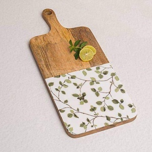 Artizon Studio Natural Bamboo Color 1.5cm Thick Rectangle Dishwasher Safe <b>Wood</b> Knife Handle Tabletop Decorative Kitchenware - Product Image 5