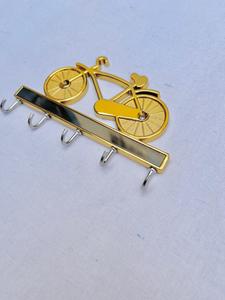 Wholesale Handmade Decorative Brass <b>Gold</b> Cycle Design <b>Wall</b> Mounted Ceramic <b>Hooks</b> for Clothes Hanger Classic Brass Keyholder - Product Image 4